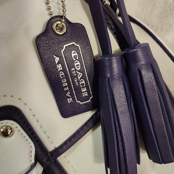 Coach Willis Bag in White & Purple - Picture 3 of 6